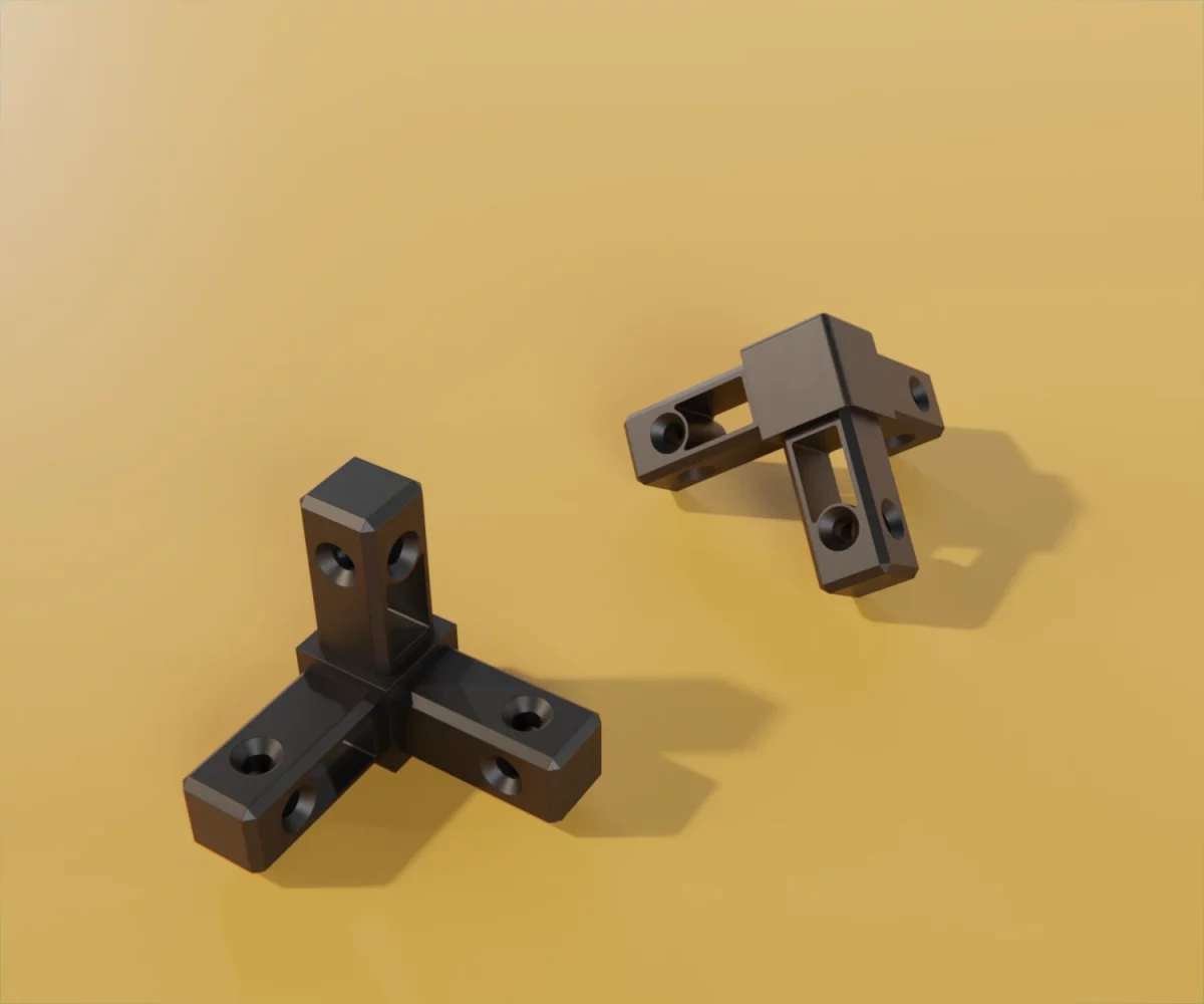 Zwei edge-Verbinder vom Typ FC-ZI-15013 auf einem gelben Hintergrund