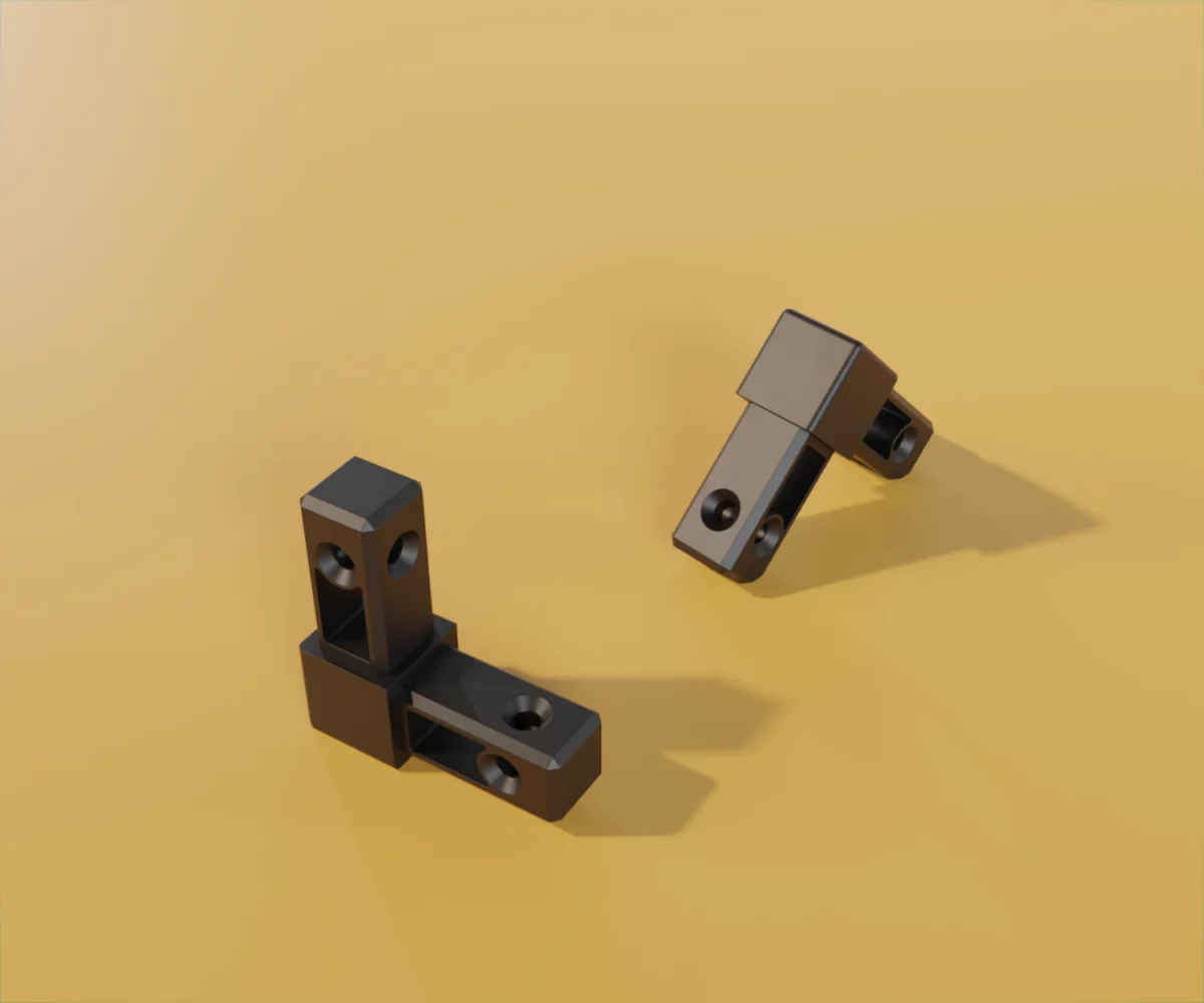 Zwei edge-Verbinder vom Typ FC-ZI-15014 auf einem gelben Hintergrund