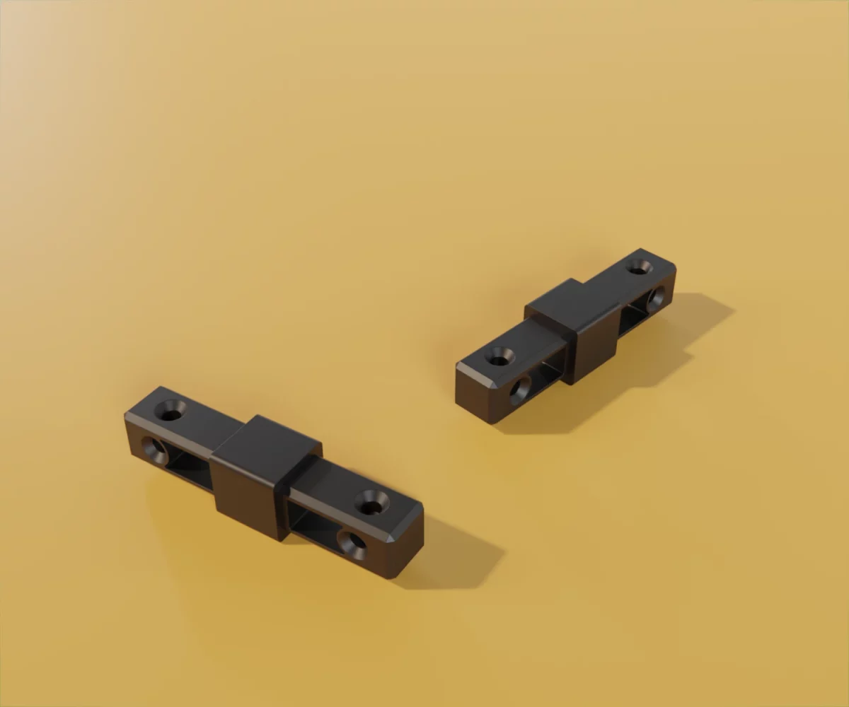 Zwei edge-Verbinder vom Typ FC-ZI-15020 auf einem gelben Hintergrund