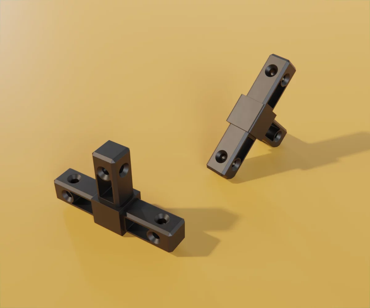 Zwei edge-Verbinder vom Typ FC-ZI-15022 auf einem gelben Hintergrund