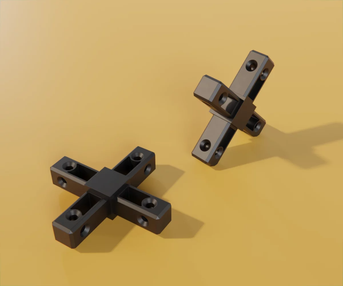 Zwei edge-Verbinder vom Typ FC-ZI-15027 auf einem gelben Hintergrund