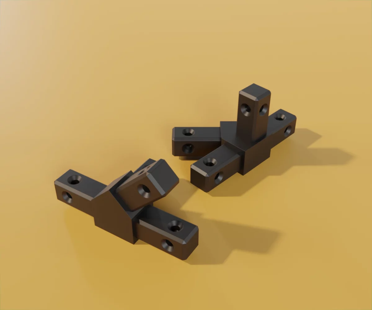 Zwei edge-Verbinder vom Typ FC-ZI-15032 auf einem gelben Hintergrund