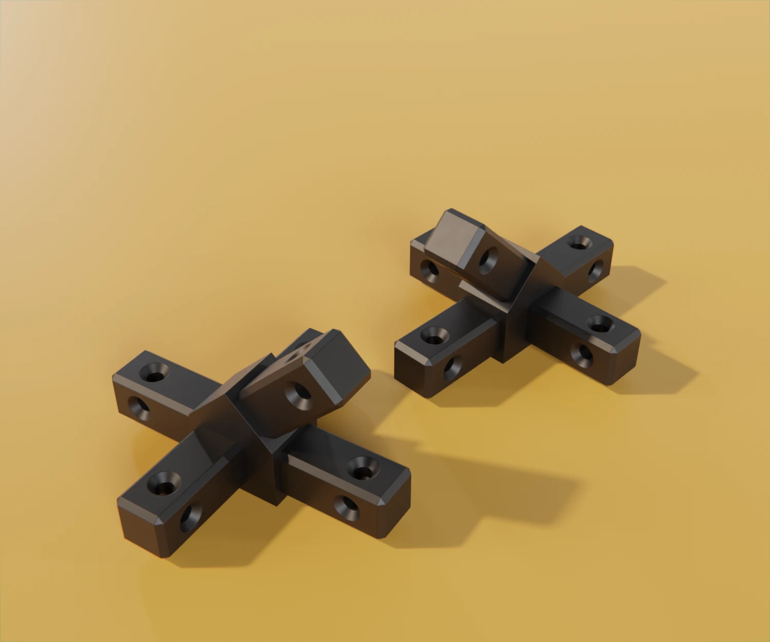 Zwei edge-Verbinder vom Typ FC-ZI-15033 auf einem gelben Hintergrund