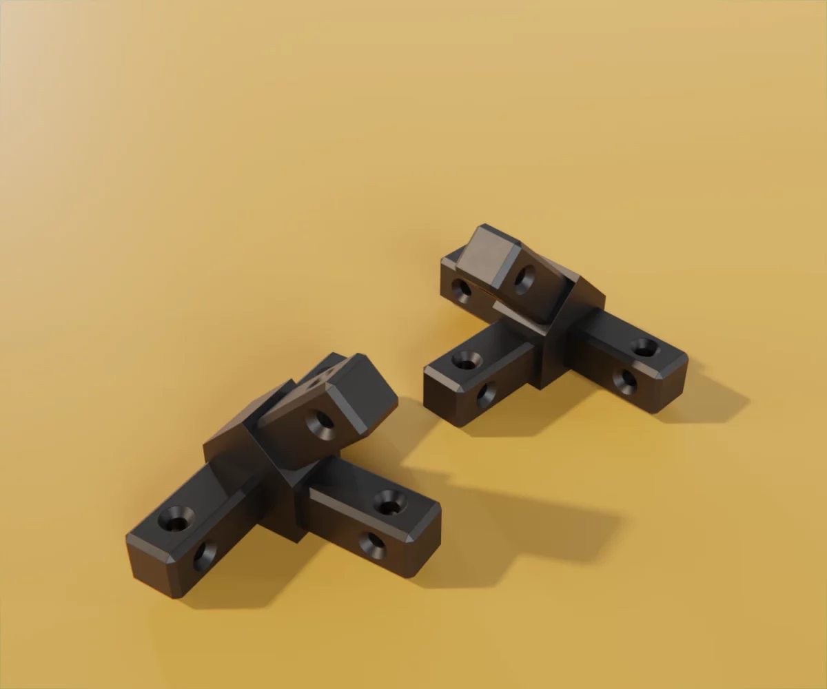 Zwei edge-Verbinder vom Typ FC-ZI-15034 auf einem gelben Hintergrund